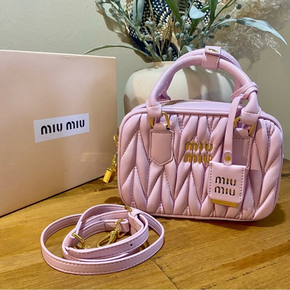 Miu Miu Pink Quilted Mini Crossbody Fall 2025  (item #191)